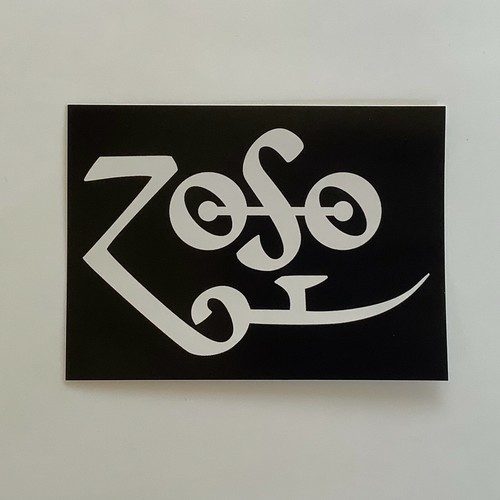 Adesivo led zeppelin zoso - adesivo,